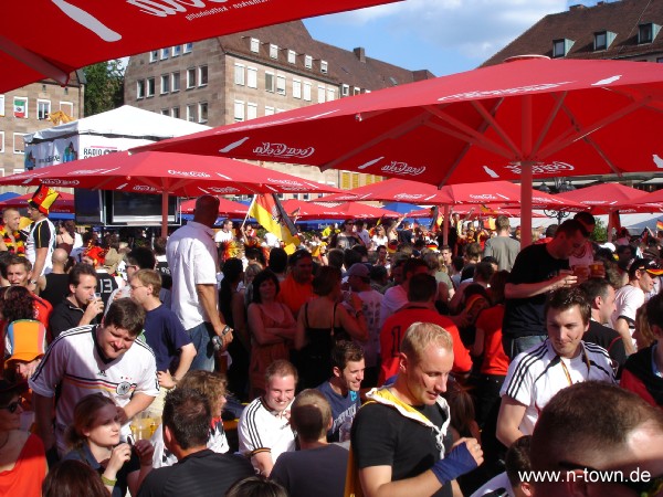 WM2006 auf dem Hauptmarkt in Nrnberg: Deutschland - Schweden