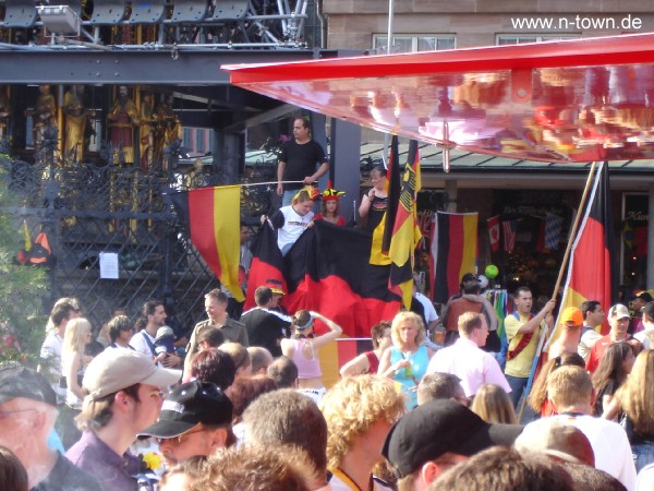 WM2006 auf dem Hauptmarkt in Nrnberg: Deutschland - Schweden