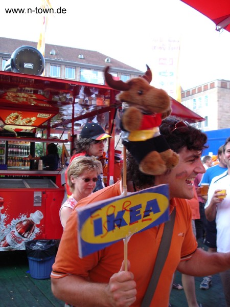 WM2006 auf dem Hauptmarkt in Nrnberg: Deutschland - Schweden