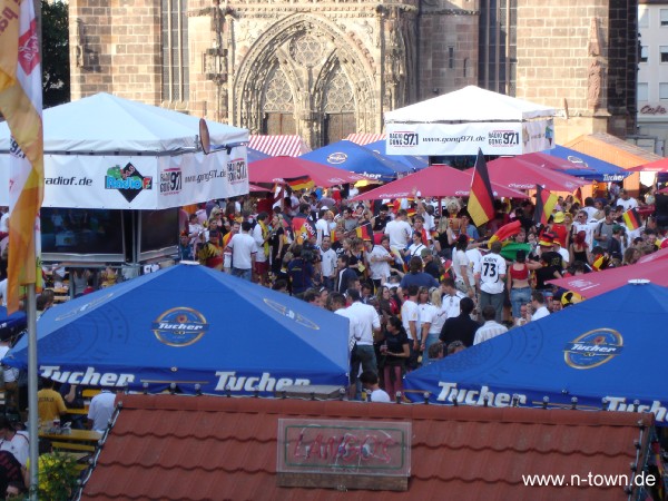 WM2006 auf dem Hauptmarkt in Nrnberg: Deutschland - Schweden