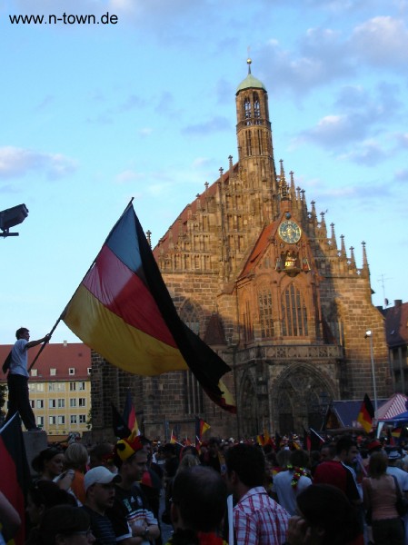 WM2006 auf dem Hauptmarkt in Nrnberg: Deutschland - Schweden