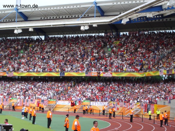 WM2006 Gruppenspiel in Nrnberg: Ghana - USA im Frankenstadion