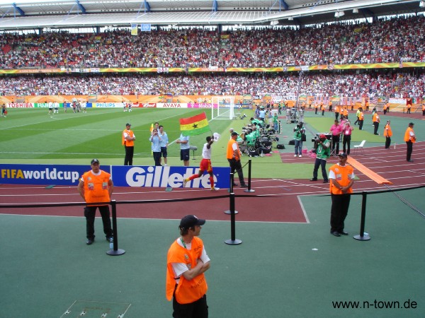 WM2006 Gruppenspiel in Nrnberg: Ghana - USA im Frankenstadion