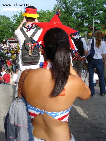 WM2006 Gruppenspiel in Nrnberg: Ghana - USA im Frankenstadion