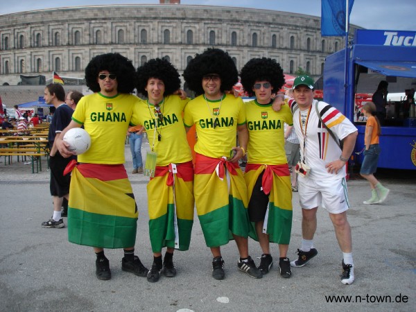 WM2006 Gruppenspiel in Nrnberg: Ghana - USA im Frankenstadion