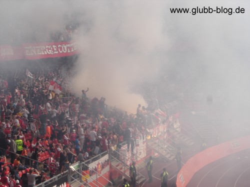 Cottbusser Rowdies in Nürnberg beim Relegationsspiel