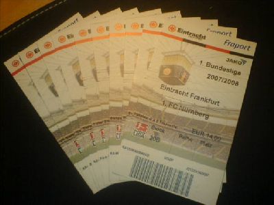 Eintrittskarten Frankfurter Eintracht - 1.FC Nürnberg